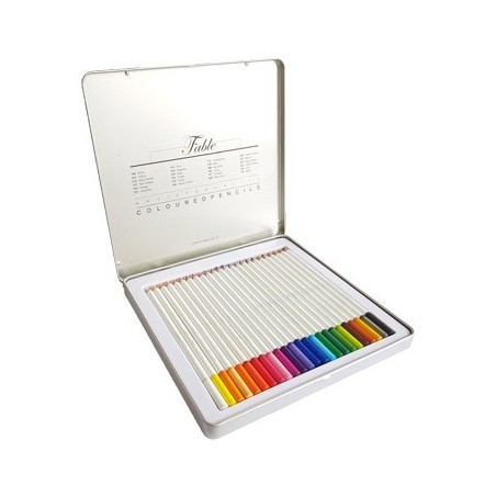 Lapis Cor 18cm Fable Dong-A em Cx Metalica de 24un / Escolar