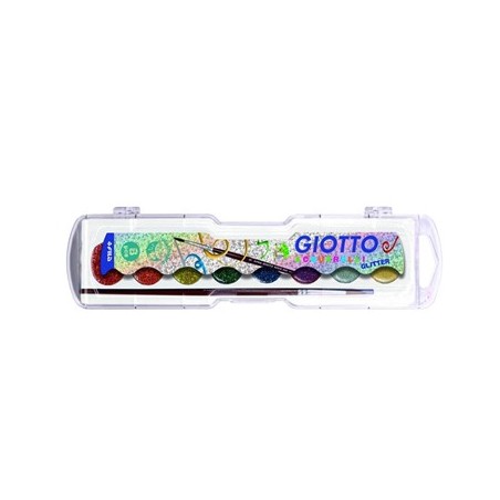 Aguarelas Giotto Glitter Cores Sortidas Cx 8