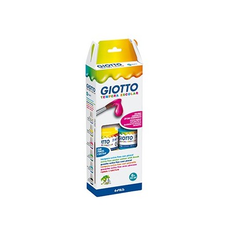 Guache Liquido Giotto Escolar 25ml Caixa 6un + Pincel