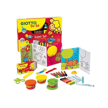Conjunto Giotto Be-Be p/Colorir e Modelar / Escolar / Modela