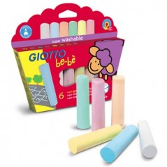 Giz Cores Sortidas Giotto Be-Be 6 cores / Escrita e Desenho