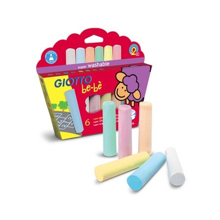 Giz Cores Sortidas Giotto Be-Be 6 cores / Escrita e Desenho