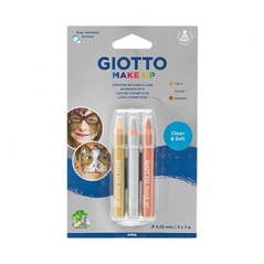 Lapis Facial Giotto Make Up Ouro/Prata/Bronze Blister 3un
