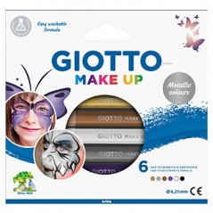 Lapis Facial Giotto Make Up Cores Metalizadas Cx 6un