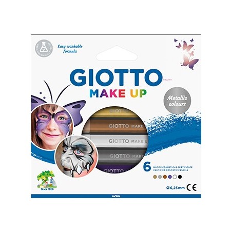 Lapis Facial Giotto Make Up Cores Metalizadas Cx 6un