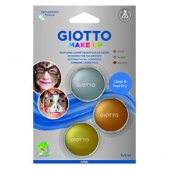 Pintura Facial Giotto Make Up 3x5ml Ouro/Prata/Bronze Bliste