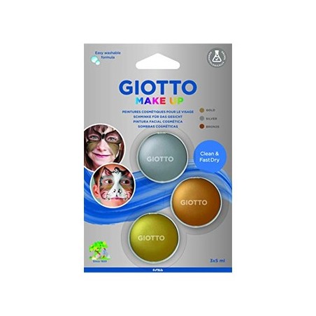 Pintura Facial Giotto Make Up 3x5ml Ouro/Prata/Bronze Bliste