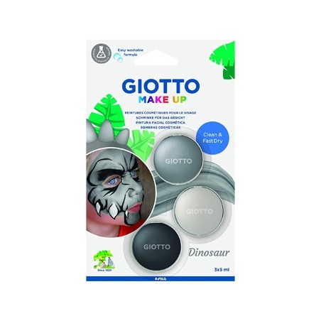 Pintura Facial Giotto Make Up 3x5ml Dinossauro Blister