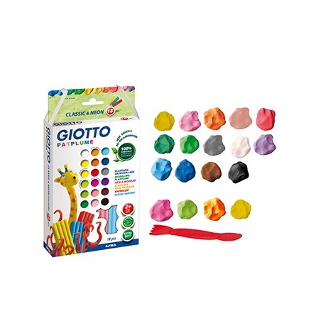 Plasticina Giotto Patplume Conjunto Sortido 18x20gr / Escola