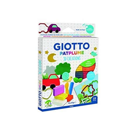 Plasticina Giotto Patplume Conjunto Sortido 12x33gr - 23pcs