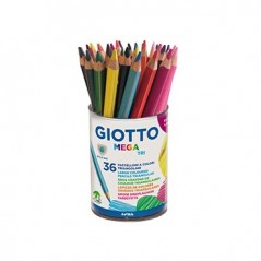 Lapis Cor 18cm Giotto Mega Tri Copo 36un