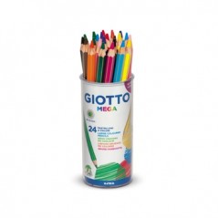 Lapis Cor 18cm Giotto Mega Copo 24un / Escolar / Artes e Des