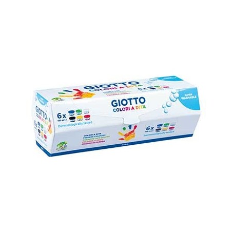 Guache Pintura Dedos Giotto Dita 100ml Pack 6 Cores / Escola