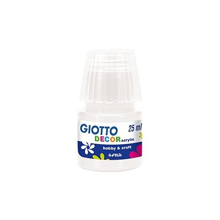 6un Guache Liquido Giotto Decor Acrilico 25ml Branco / Escol