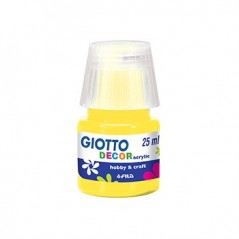 6un Guache Liquido Giotto Decor Acrilico 25ml Amarelo / Esco