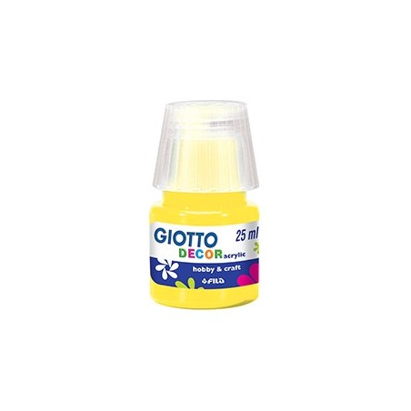 6un Guache Liquido Giotto Decor Acrilico 25ml Amarelo / Esco