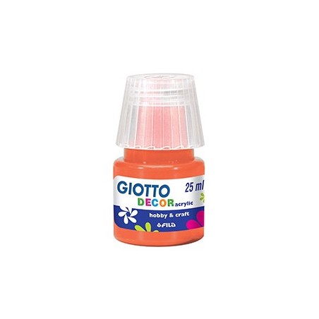 6un Guache Liquido Giotto Decor Acrilico 25ml Laranja / Esco