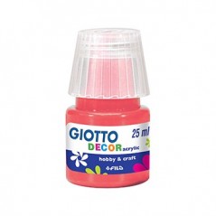 6un Guache Liquido Giotto Decor Acrilico 25ml Vermelhao / Es