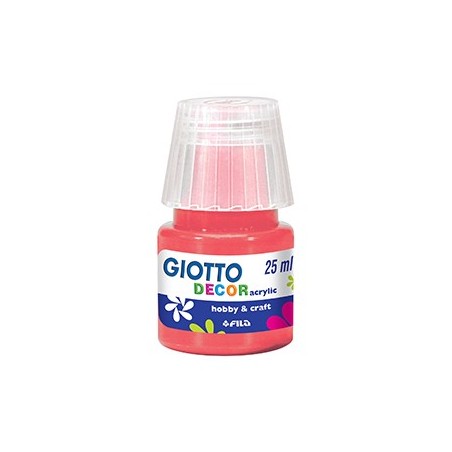 6un Guache Liquido Giotto Decor Acrilico 25ml Vermelhao / Es