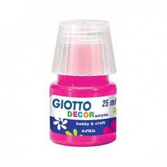 6un Guache Liquido Giotto Decor Acrilico 25ml Magenta / Esco