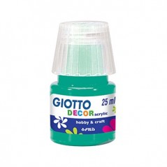 6un Guache Liquido Giotto Decor Acrilico 25ml Verde Esmerald