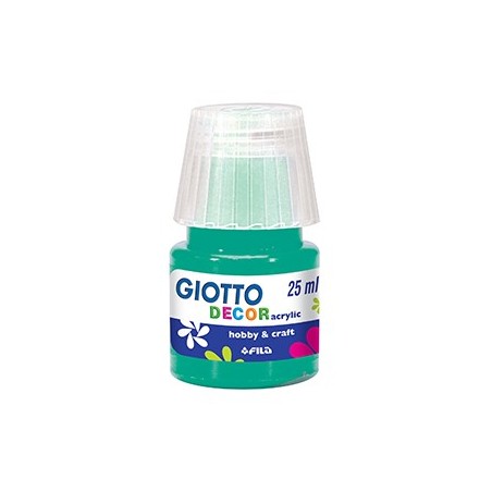 6un Guache Liquido Giotto Decor Acrilico 25ml Verde Esmerald
