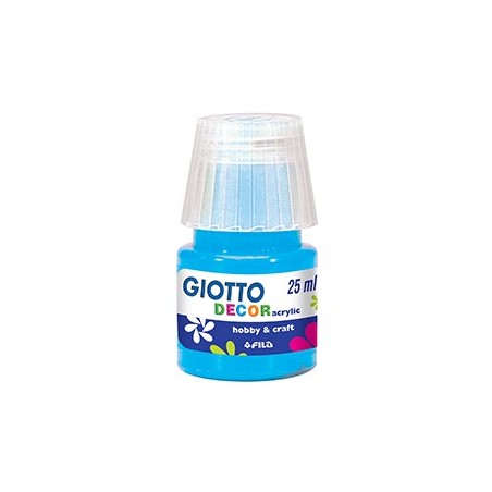 6un Guache Liquido Giotto Decor Acrilico 25ml Azul Cyan / Es