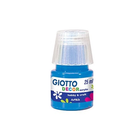 6un Guache Liquido Giotto Decor Acrilico 25ml Azul Cobalto /