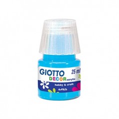6un Guache Liquido Giotto Decor Acrilico 25ml Azul Celeste /