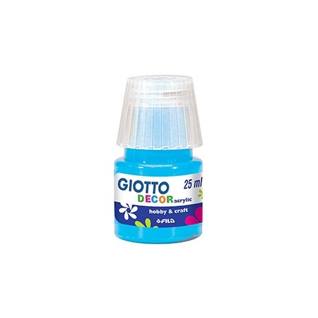 6un Guache Liquido Giotto Decor Acrilico 25ml Azul Celeste /