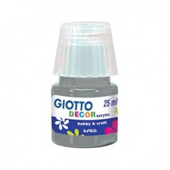 6un Guache Liquido Giotto Decor Acrilico 25ml Prata / Escola