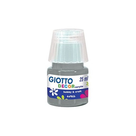 6un Guache Liquido Giotto Decor Acrilico 25ml Prata / Escola