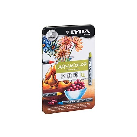 Lapis Cera Lyra Aquacolor Cx Metal 12un / Artes e Desenho /