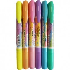 Marcador New Jell Pastel 6 Cores / Escolar / Pintura / Guach