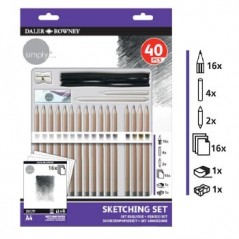 Kit Pinturas Simply Set Esboço 40 Peças
