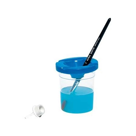 Copo p/ Pinceis Giotto com Tampa e Suporte / Escolar / Pintu