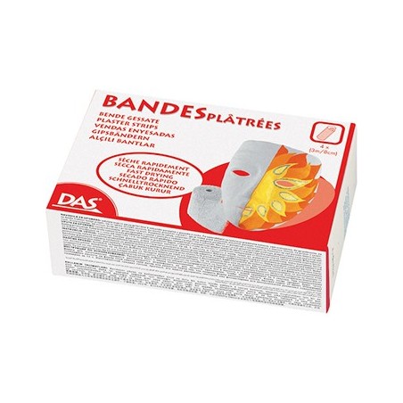 Bandas de Gesso DAS 8cmx3mts (4un) / Escolar / Modelagem / P