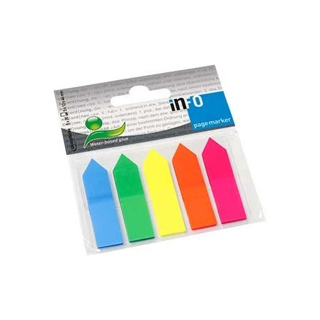 12un Sinalizadores (Film) Setas 5x12x50mm 5 cores 125 Folhas