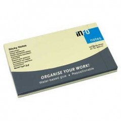 12un Bloco Adesivo Amarelo 75x125mm 100Folhas / Escritorio e