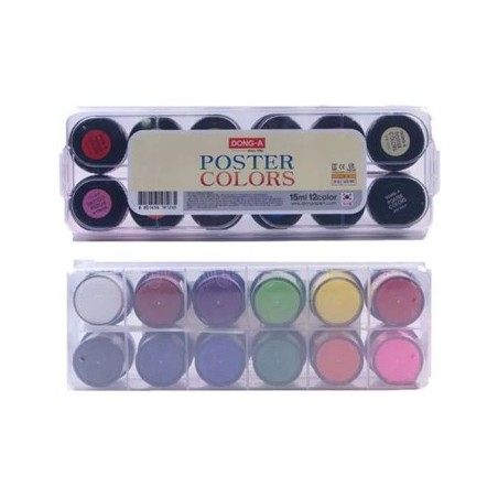 Guache Poster Color 15cc Frascos 12 Cores / Escolar / Pintur