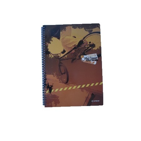 AMBAR Caderno Espiral Ambar Mad Speed A5 Quadriculado 120 Fo