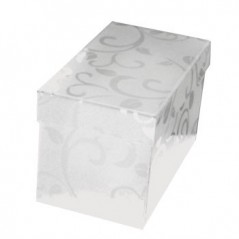 20un Caixa Arquivo Cds em Cartao Forrado Estilo Barroco Bran