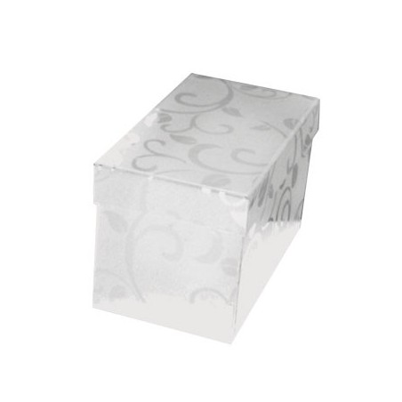 20un Caixa Arquivo Cds em Cartao Forrado Estilo Barroco Bran