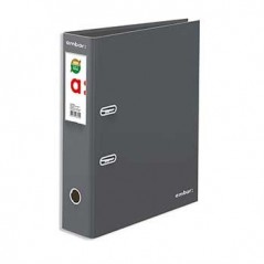 Pasta Arquivo Cor Lisa Ambar L/L Din Cinza