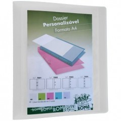 Pasta Arquivo Plastico L40 c/Bolsa 2 Argolas Branco