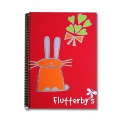 Caderno Espiral Capa Dura Flutterbys A4 Quadriculado 80 Fls