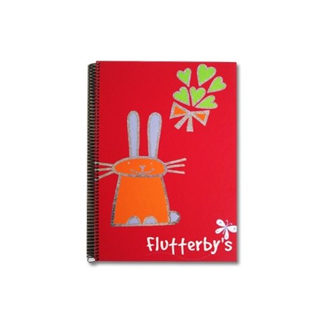 Caderno Espiral Capa Dura Flutterbys A4 Quadriculado 80 Fls