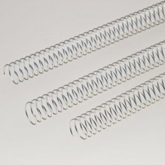 Argolas Espiral Metalicas Passo 5:1 22mm Cx 100 Prata / Escr