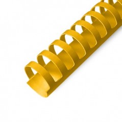 Argolas Pvc Encadernar 25mm 240 Folhas Cx50  Amarelo / Escri