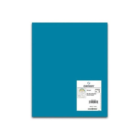 Cartolina 240gr 25Folhas 50x65cm Canson Iris Azul Caribe